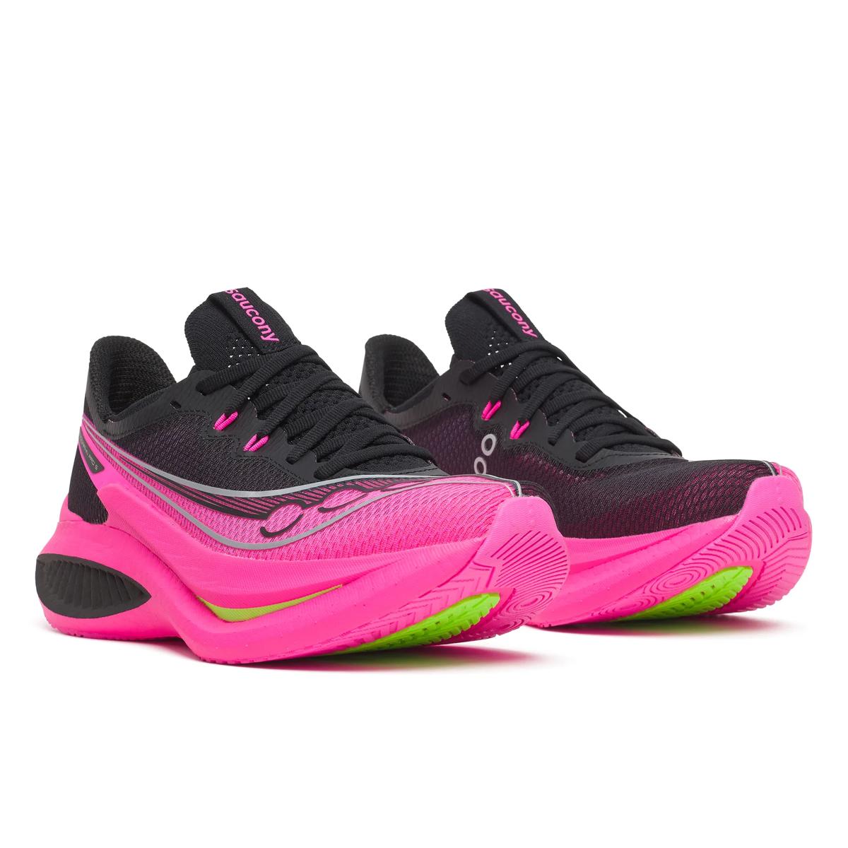 Saucony Damenlaufschuhe Endorphin Pro 5, leichte Wettkampflaufschuhe mit atmungsaktivem Obermaterial und clearem Design.