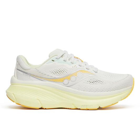 Saucony Damenlaufschuhe Guide 19 – weiss/gelb / 40,5