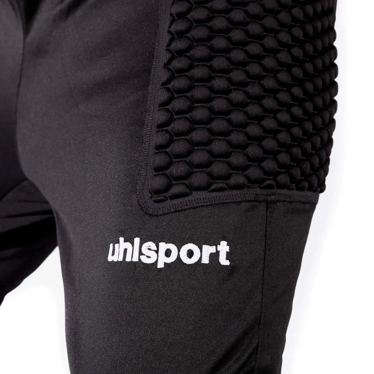Uhlsport Torwarthose Standard, gepolsterte Torwarthose mit Fußschlaufen und elastischem Bund, schwarz - machsport – Bild 