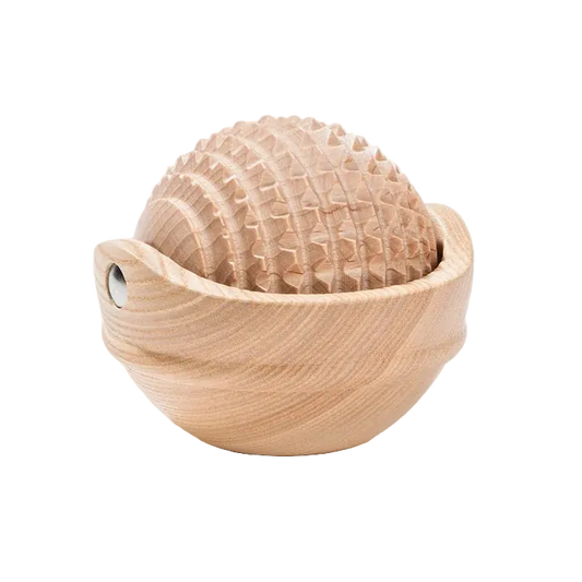 Styleholz Igelball-Roller mit Griff – braun / ONE SIZE