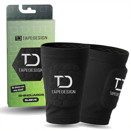 Tapedesign Schienbeinschoner Shinguards Sleeve, schwarz – schwarz / ONE SIZE