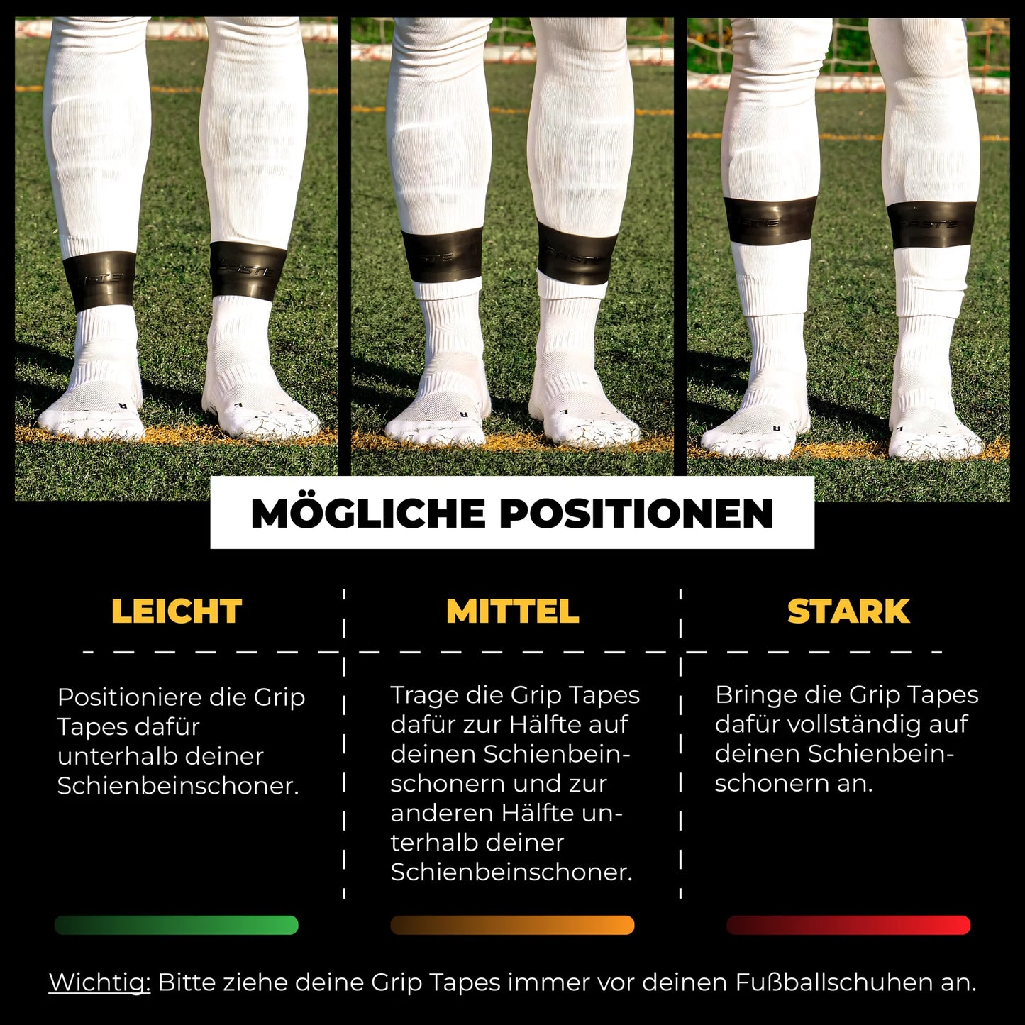 Tapedesign Schienbeinschoner x Paste Grip Tapes, grau - machsport