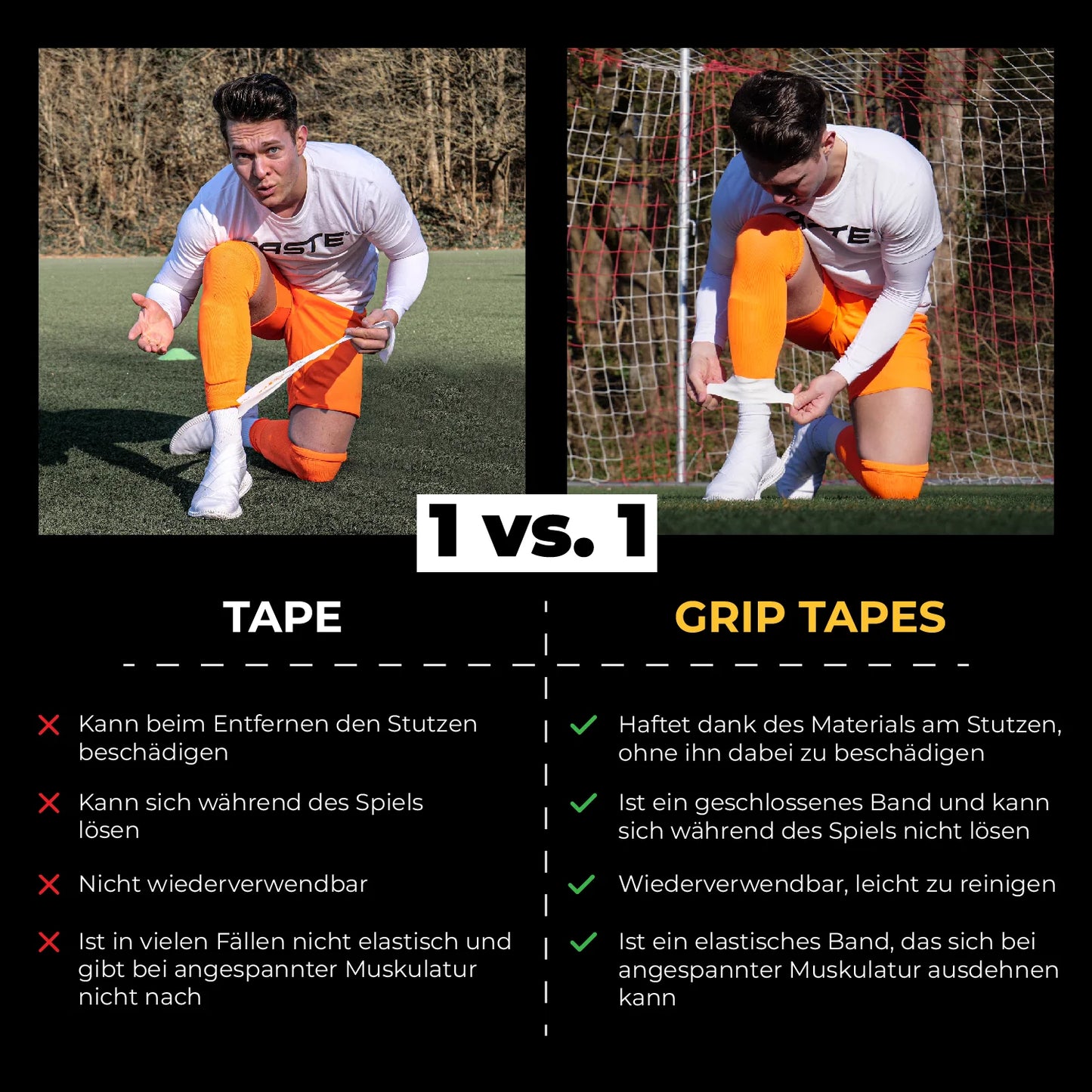 Tapedesign Schienbeinschoner x Paste Grip Tapes, grau - machsport