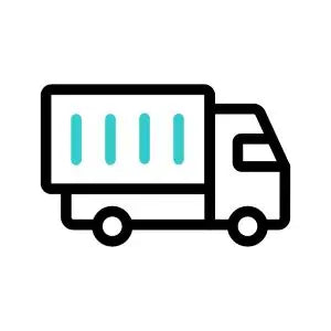 Lieferung Symbol mit LKW