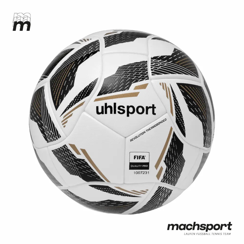 Fußball Uhlsport Revolution Thermobonded, Größe 5, mit strapazierfähiger Oberfläche und modernem Design. – Bild 