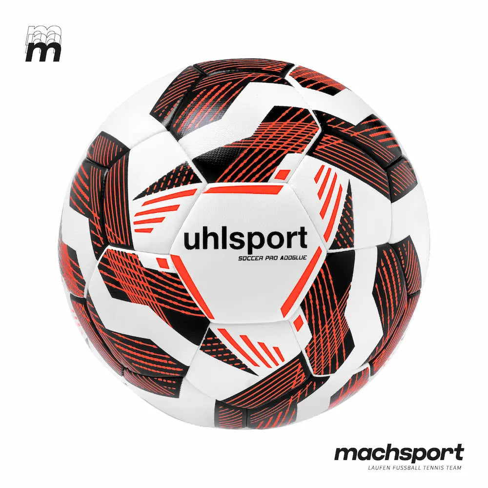 Fußball Uhlsport Soccer Pro Addglue, Größe 4, mit weicher Oberfläche und traditionellen schwarzen Design, ideal für Fußballspieler – Bild 