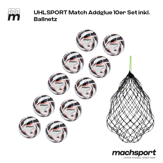 Uhlsport Match Addglue 10er Set inkl. Ballnetz Größe 5 – 5