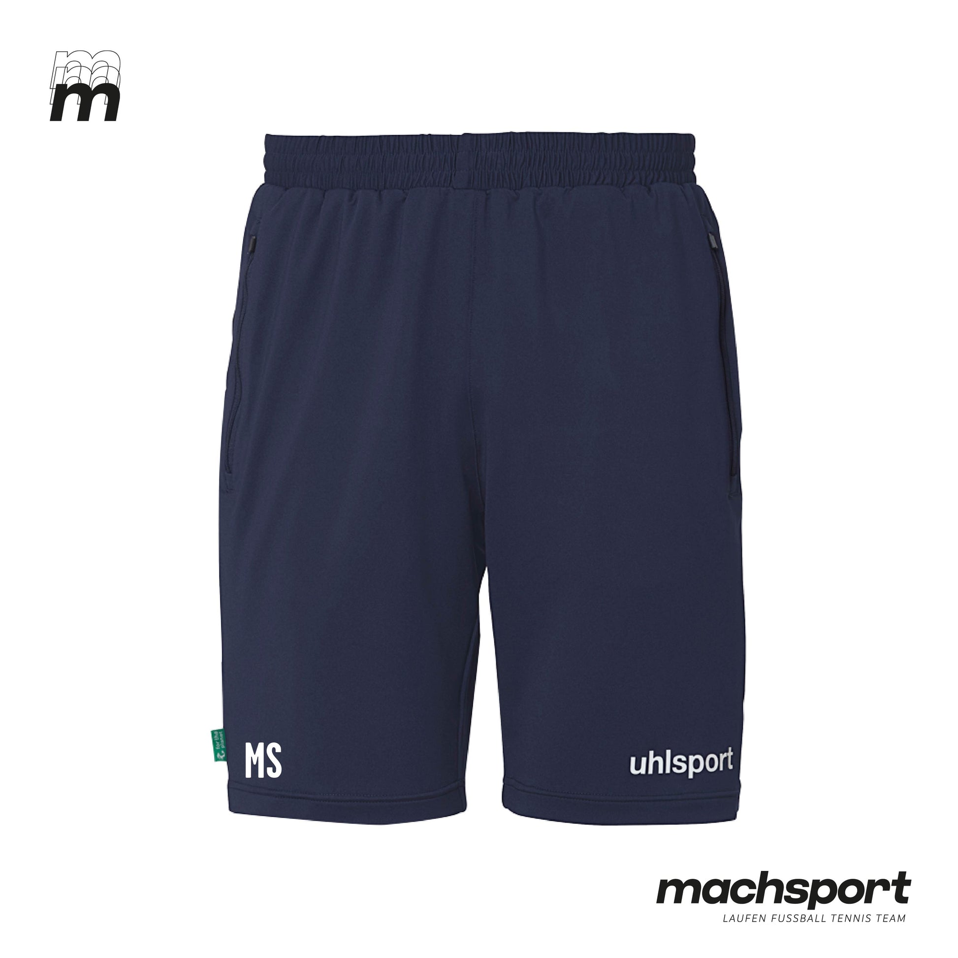 ASKÖ Blaue Elf Linz Trainingsshorts mit Reißverschluss - machsport – Bild 