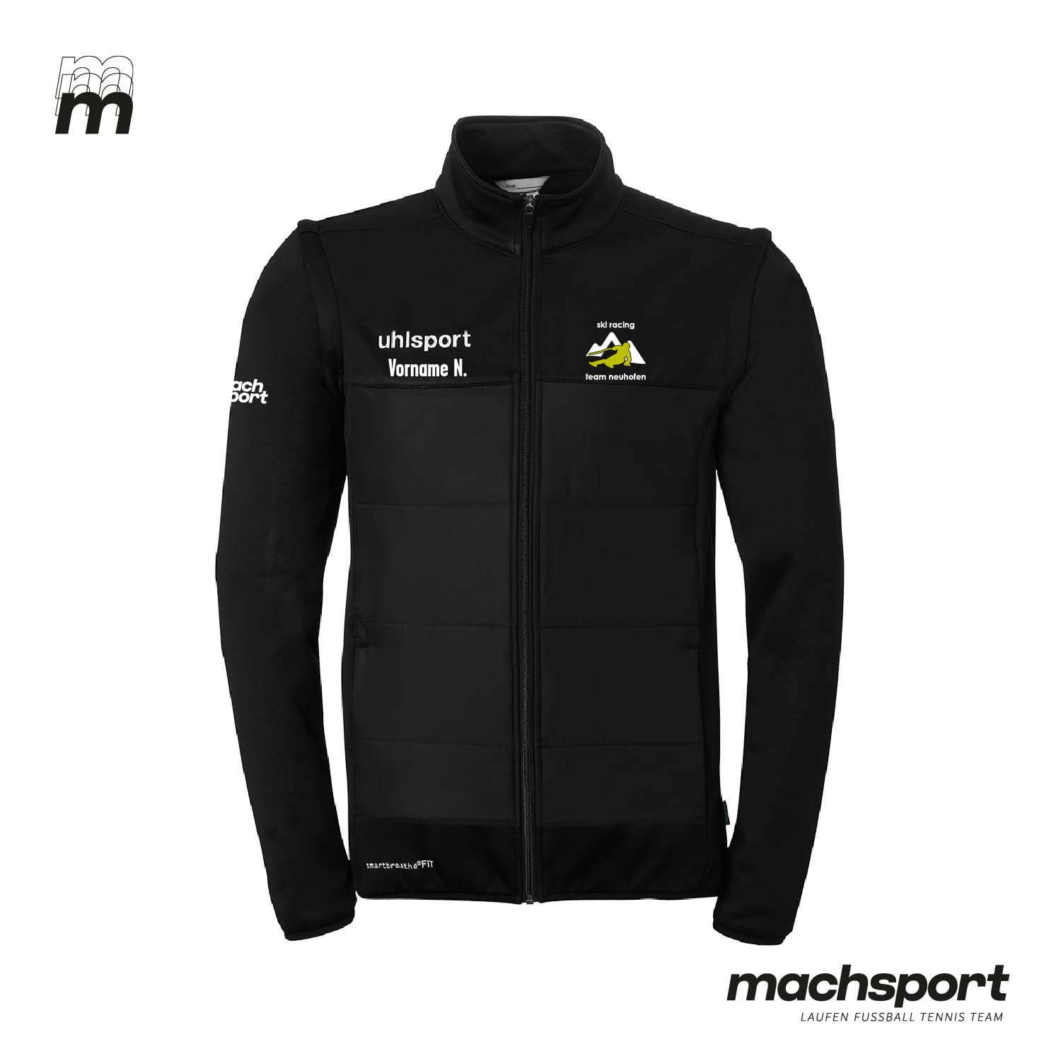 Ski Racing Team Neuhofen Funktionsjacke mit abnehmbaren Ärmeln mit Logostick - machsport – Bild 