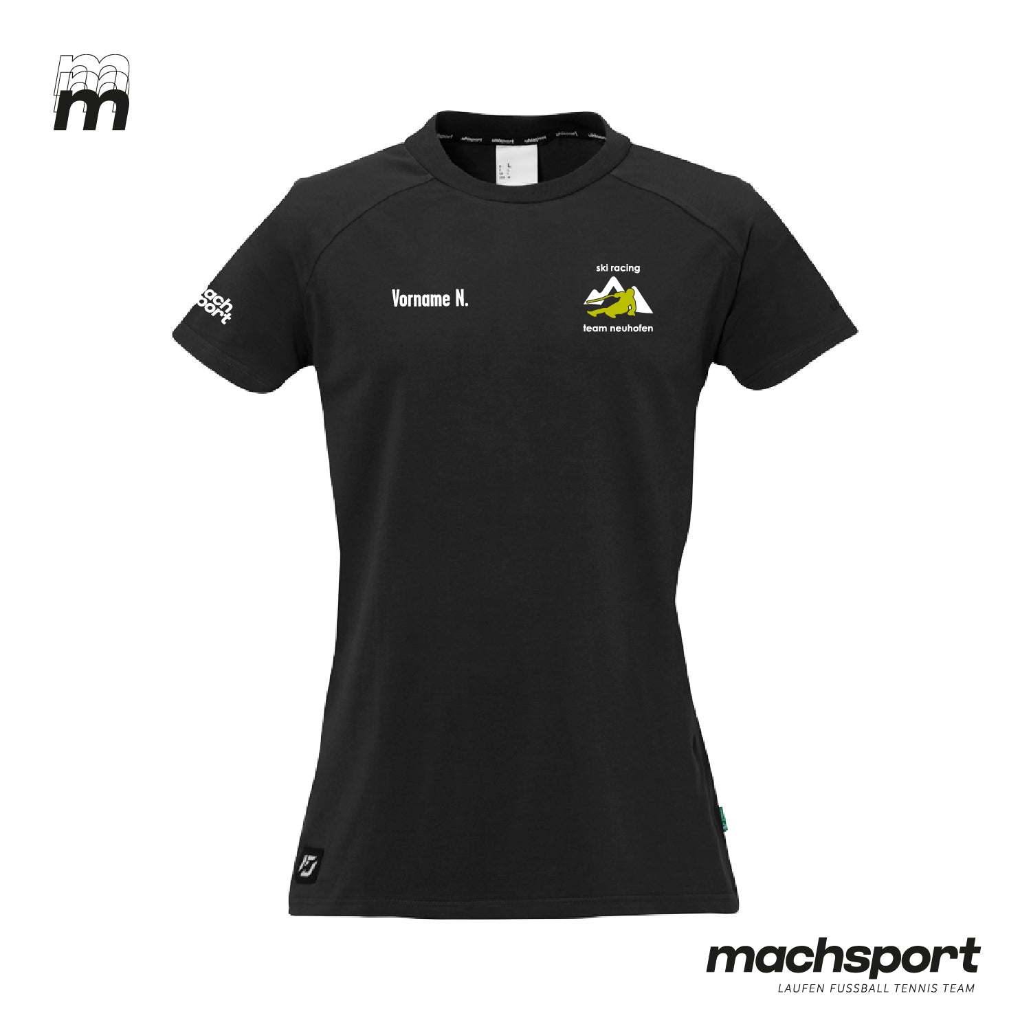 Ski Racing Team Neuhofen Lifestyle T-Shirt Damen schwarz - machsport – Bild 