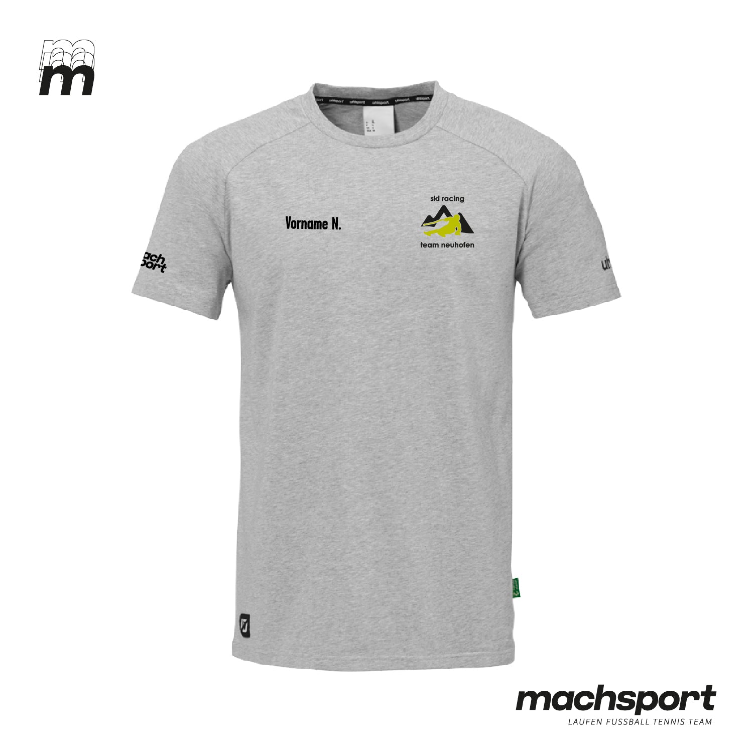 Ski Racing Team Neuhofen Lifestyle T-Shirt grau - machsport – Bild 