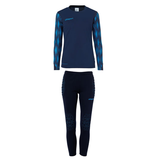 Uhlsport Torwartset Reaction Goalkeeper Set Junior – blau / 116