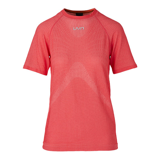 UYN Damenlaufshirt kurzärmelig Kymra, ultraleichtes Laufshirt für dynamische Einheiten und längere Läufe, pink – pink / 36