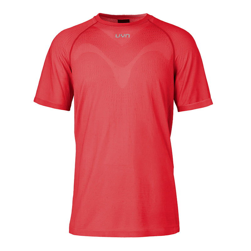 UYN Herrenlaufshirt kurzärmelig Kymra, ultraleichtes Laufshirt für dynamische Einheiten und längere Läufe, rot - machsport – Bild 
