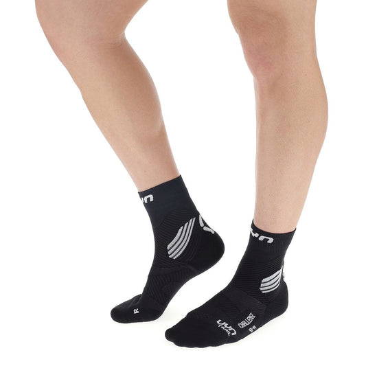 UYN Herrenlaufsocken Trail Challenge – Rückansicht – schwarz / 45-47