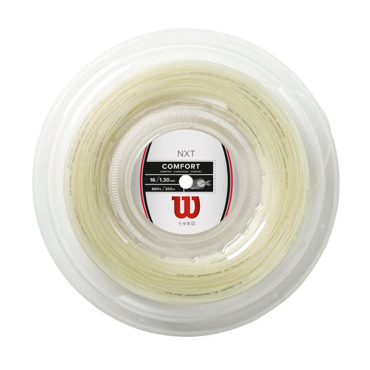 Wilson Tennissaiten NXT 16 Reel, 1,30 mm, 200 Meter – weiß / ONE SIZE
