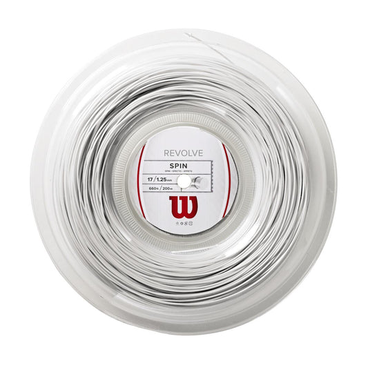 Wilson Tennissaiten Revolve 17, 1,25 mm, 200 Meter – weiß / ONE SIZE