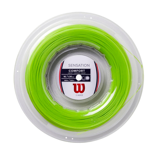 Wilson Tennissaiten Sensation 16 Reel, 1,30 mm, 200 Meter – grün / ONE SIZE